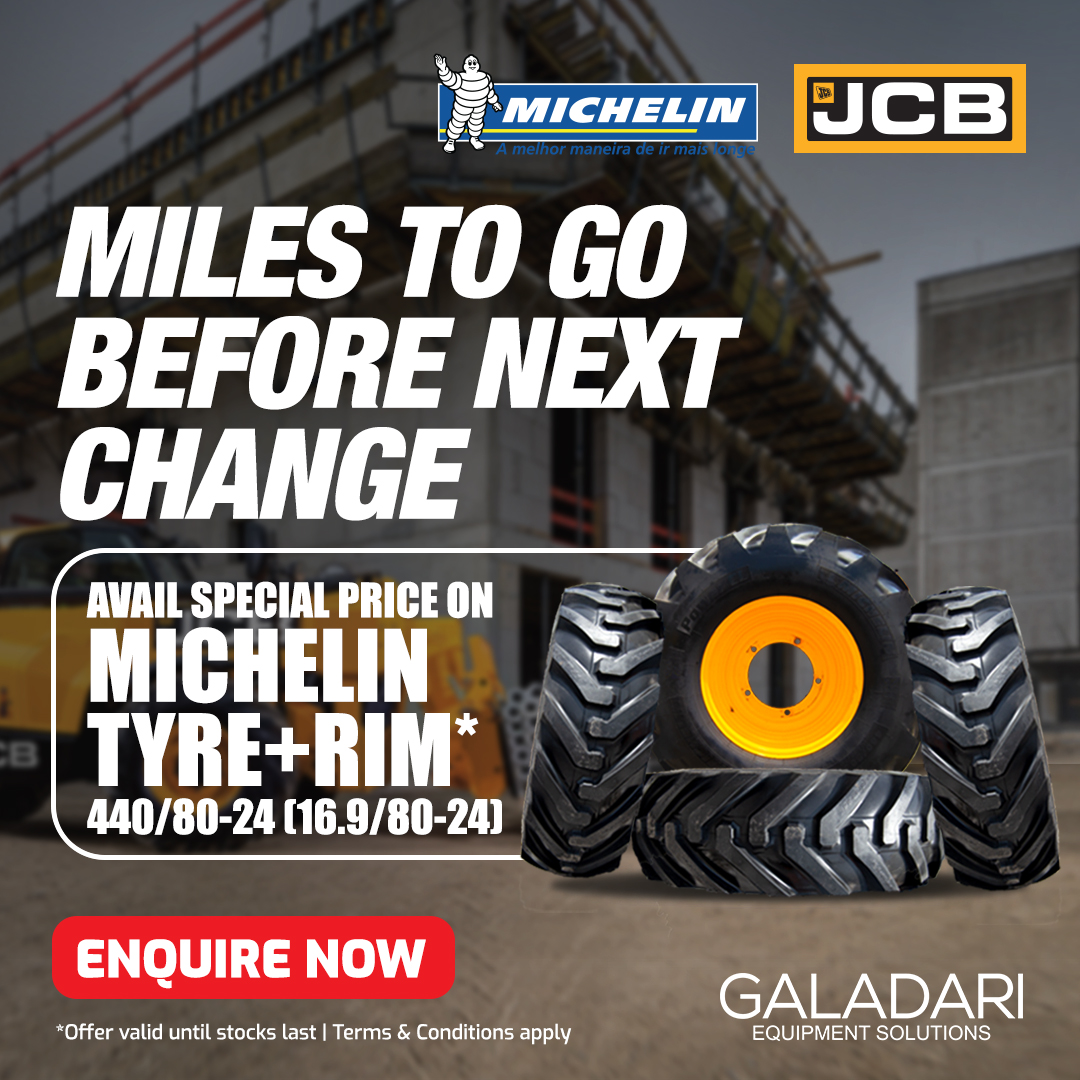 4 x Michelin Tyres with Rims - Telehandlers