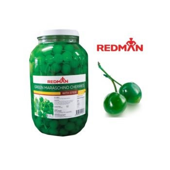 Maraschino Cherries with Stem Green 1Gal