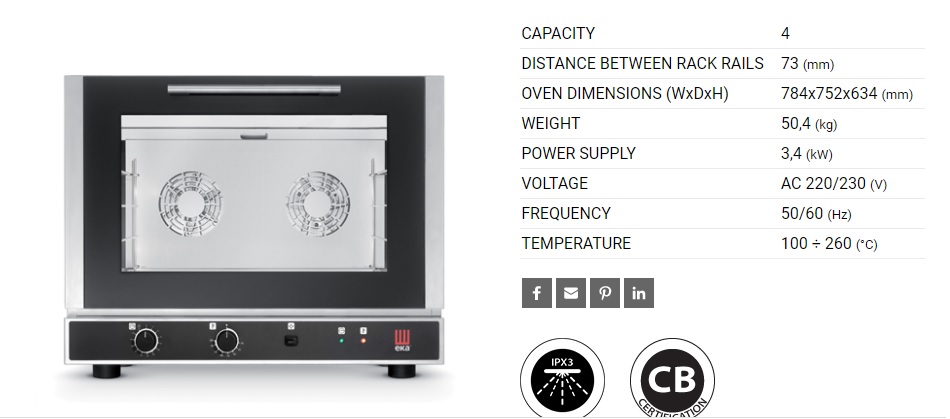 ELECTRIC CONVECTION OVEN   MANUAL CONTROL